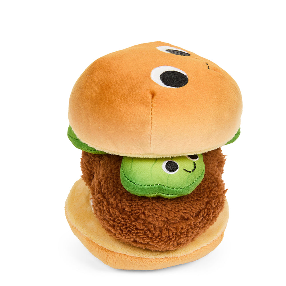 Yummy World Chicken Sandwich Chicky Meal 11-inch interactive plush toy, soft and colorful chicken sandwich character for kids