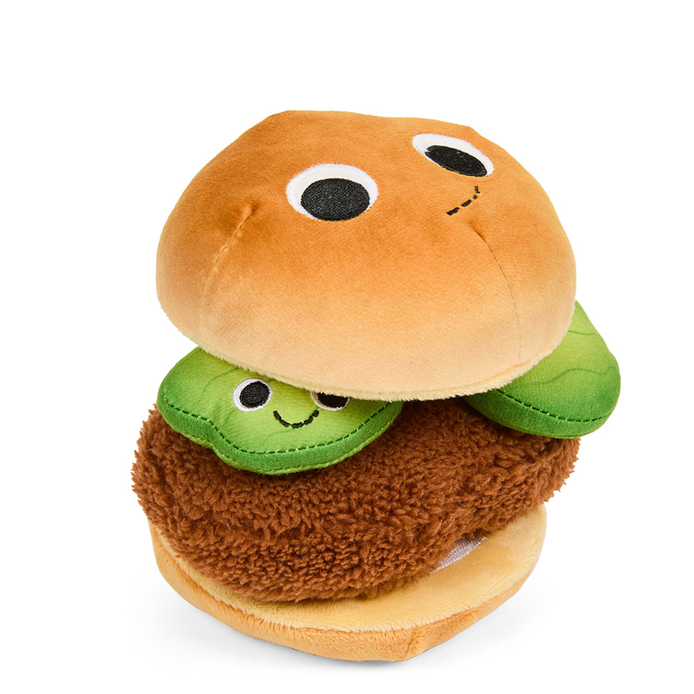 Yummy World Chicken Sandwich Chicky Meal 11-inch plush toy, soft interactive plush of a chicken sandwich character.