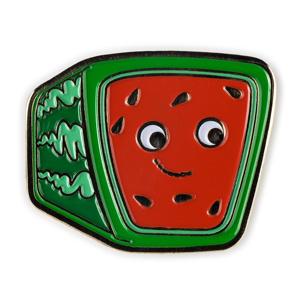 Yummy World collectible mystery enamel pins featuring colorful, fun character designs in a variety of vibrant styles.