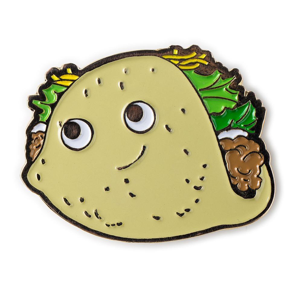 Yummy World collectible mystery enamel pins featuring colorful, playful character designs on a white background.
