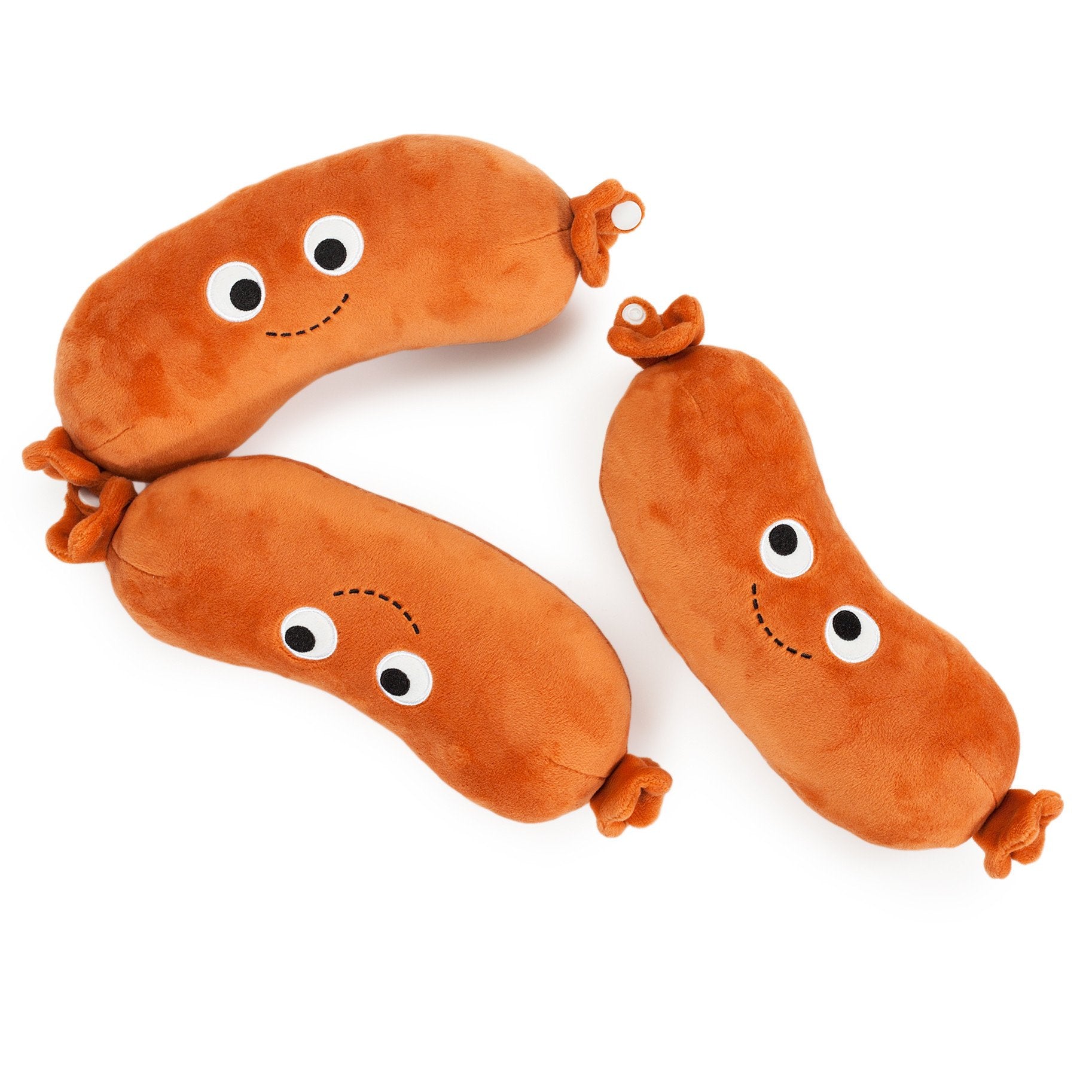 Yummy World large sausage links plush toy with soft fabric and detailed sausage link design, perfect for cuddling.