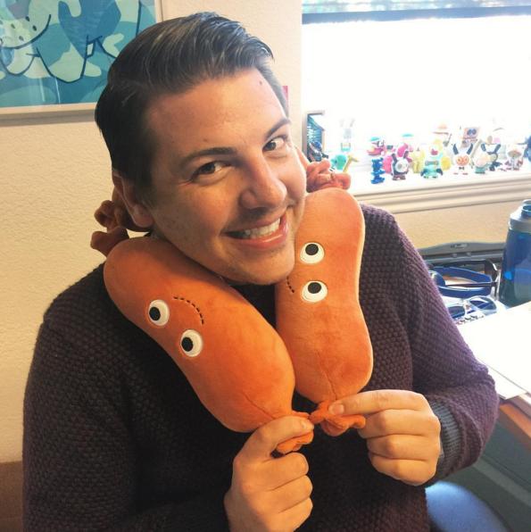 Yummy World Large Sausage Links Plush toy featuring soft, colorful plush fabric and realistic sausage link design.