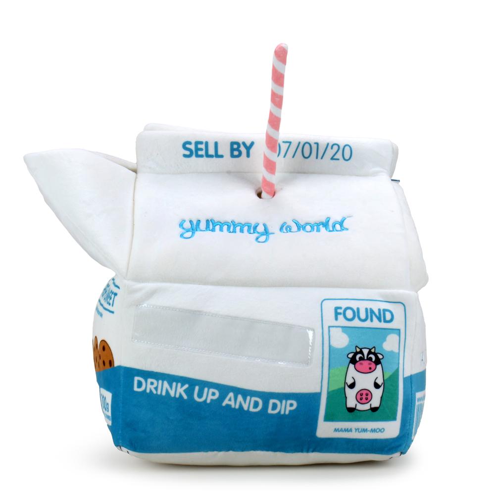 Yummy World Milk and Cookies interactive plush toy with soft fabric and detailed cookie and milk character design.