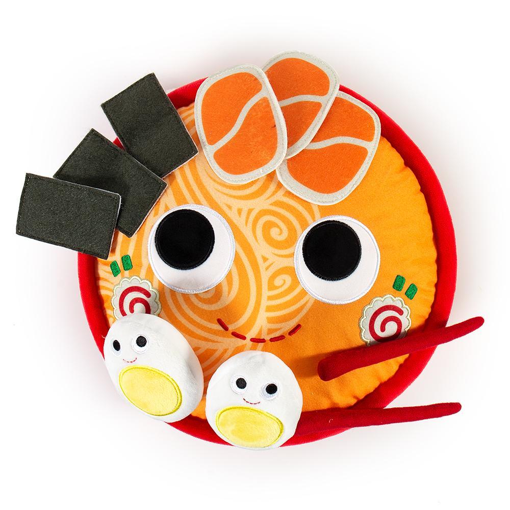 Yummy World Nicole the Ramen Bowl plush toy with colorful, soft fabric and detailed ramen bowl design, perfect for cuddling.