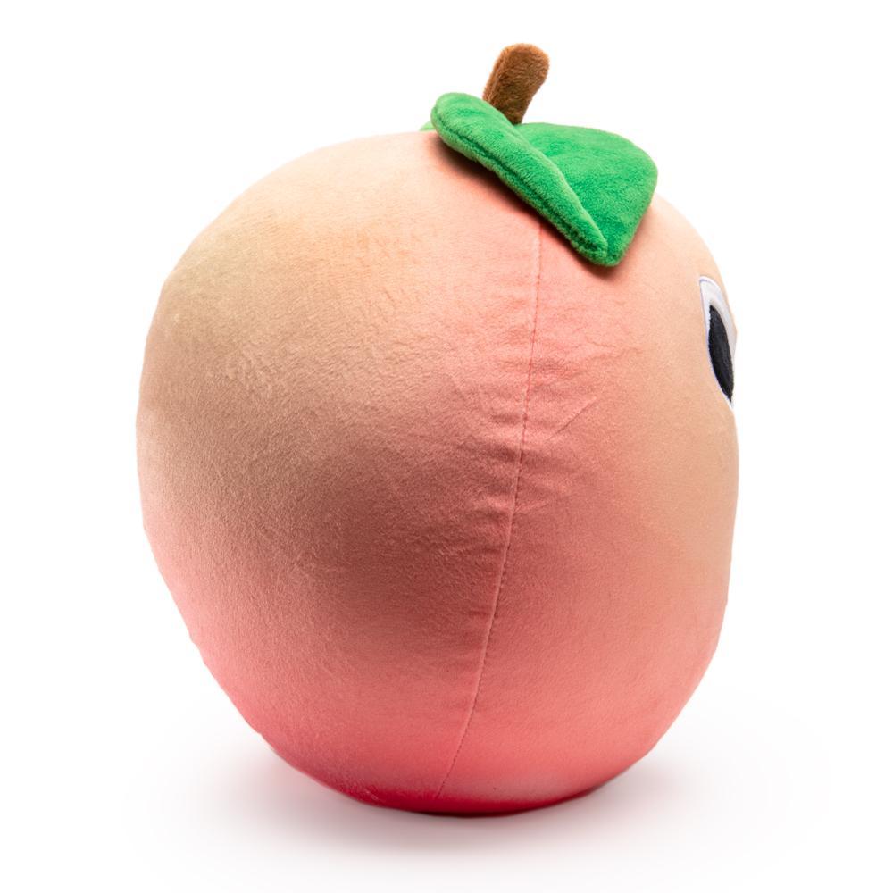 Yummy World Penelope Peach 10-inch plush toy by Kidrobot featuring a soft, adorable peach character with embroidered facial details.