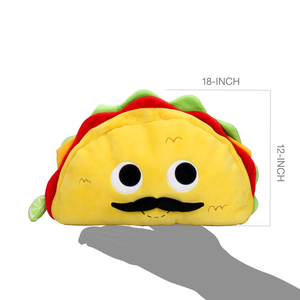 Yummy World XL Victorio Veggie Taco plush set featuring colorful, soft plush toys resembling a taco with veggie ingredients.