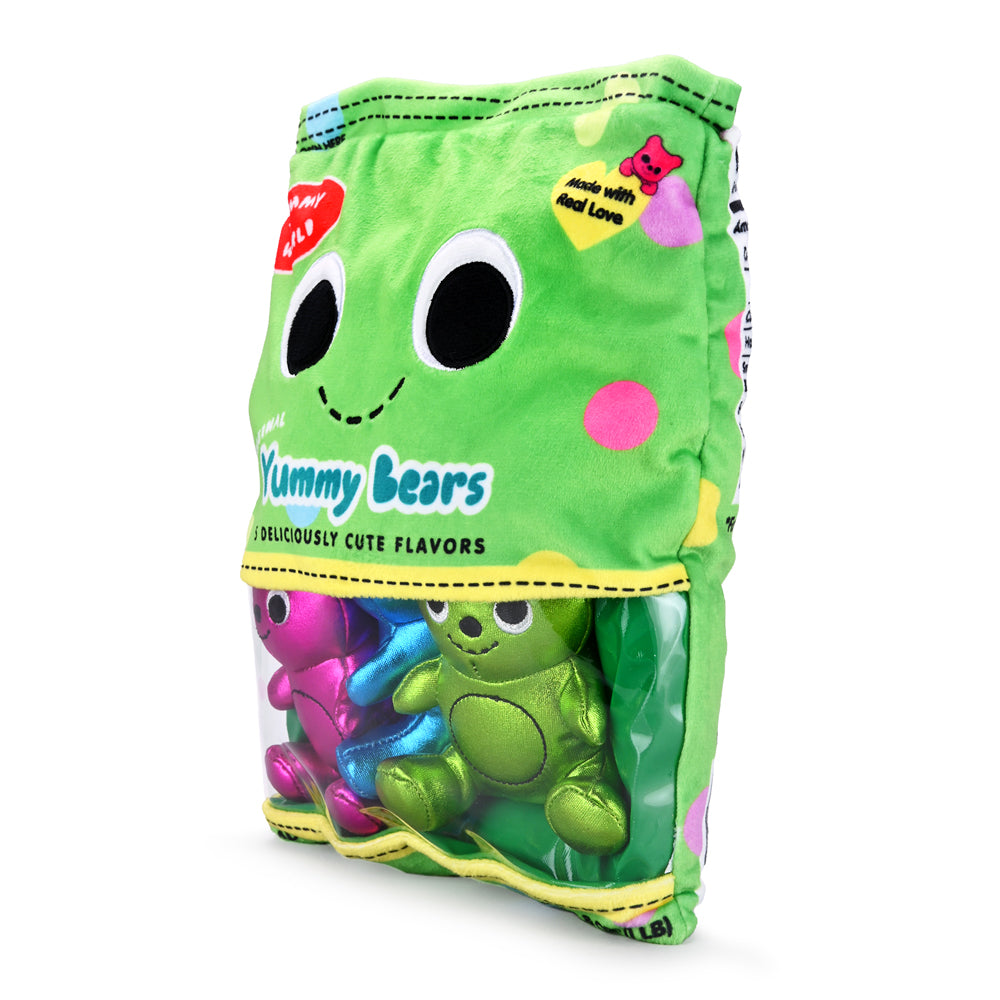 Yummy World Yummy Bears 10-inch interactive plush toy by Kidrobot, soft and colorful bear character for children.