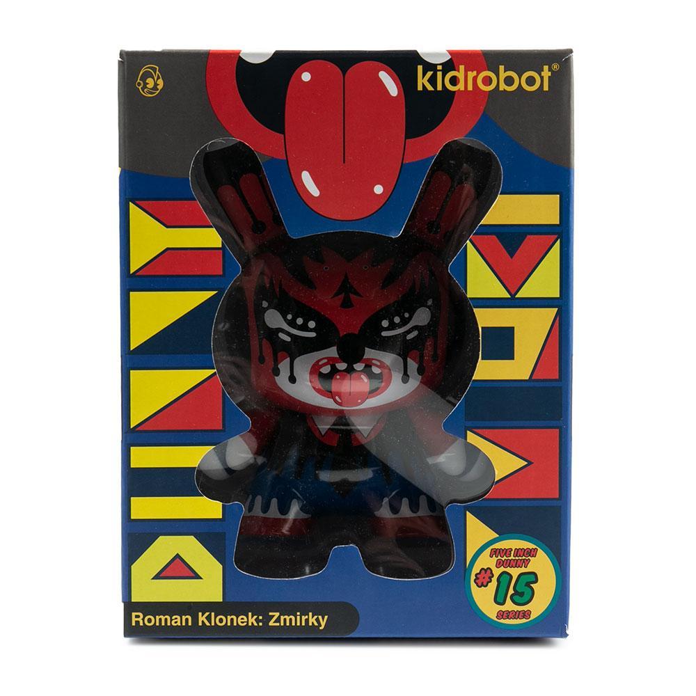 Zmirky 5-inch Dunny art figure by Roman Klonek featuring unique vinyl design and detailed artwork.